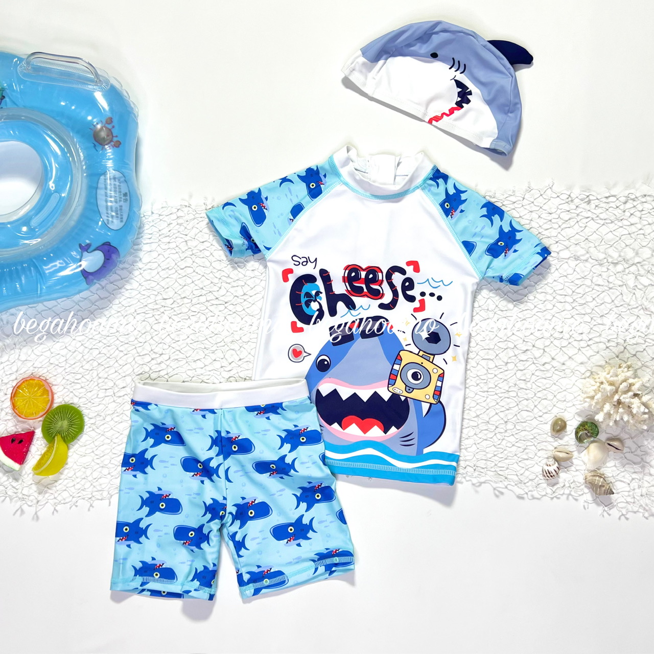 Set bơi 3ct cá mập xanh