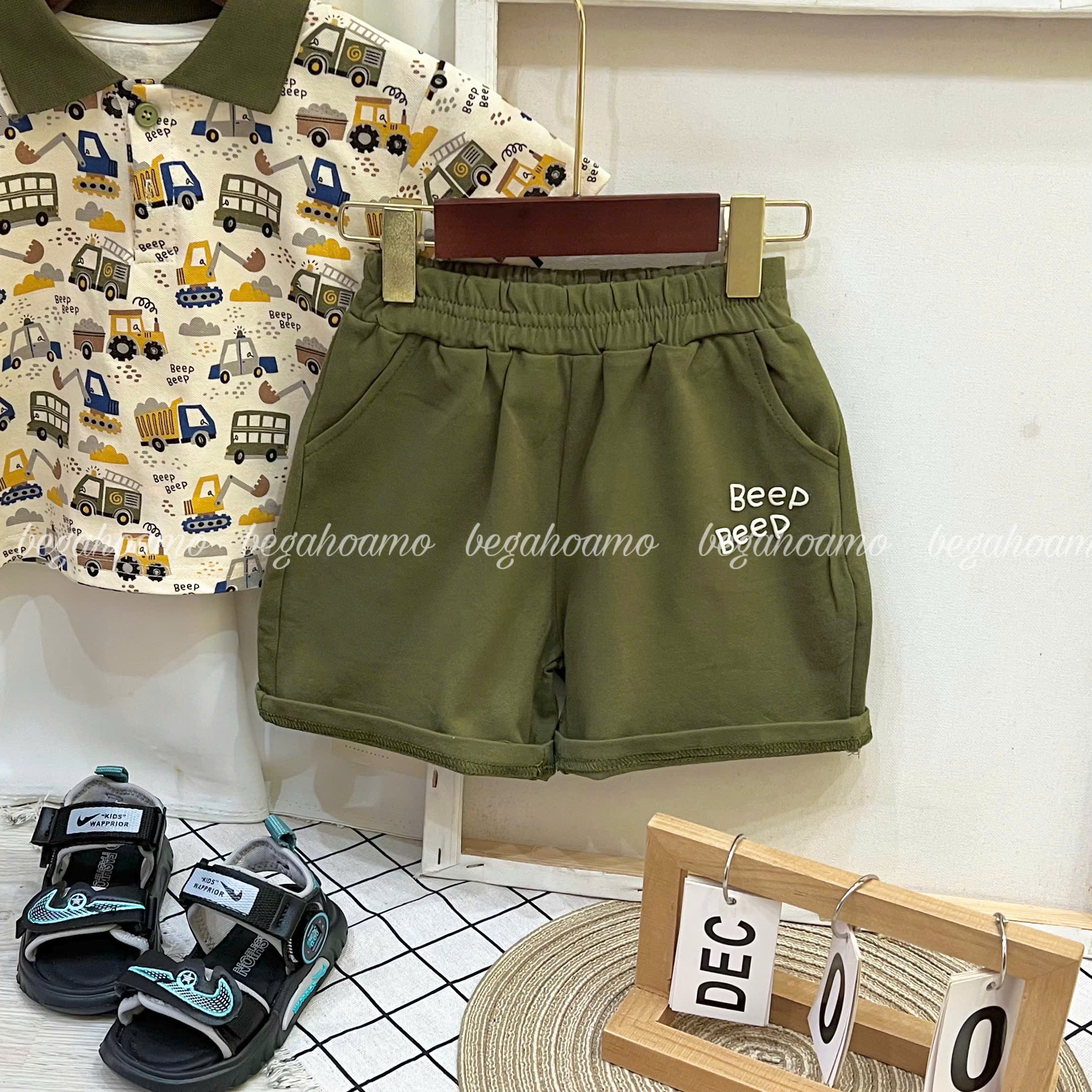 Bộ Polo oto xanh 
